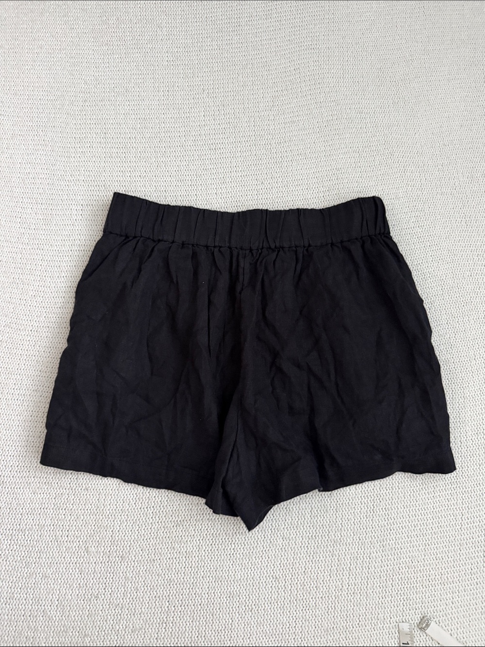 J Crew 100% Linen Pull On Shorts Black Size Small - Picture 6 of 6